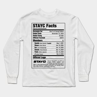 STAYC Kpop Nutritional Facts Long Sleeve T-Shirt